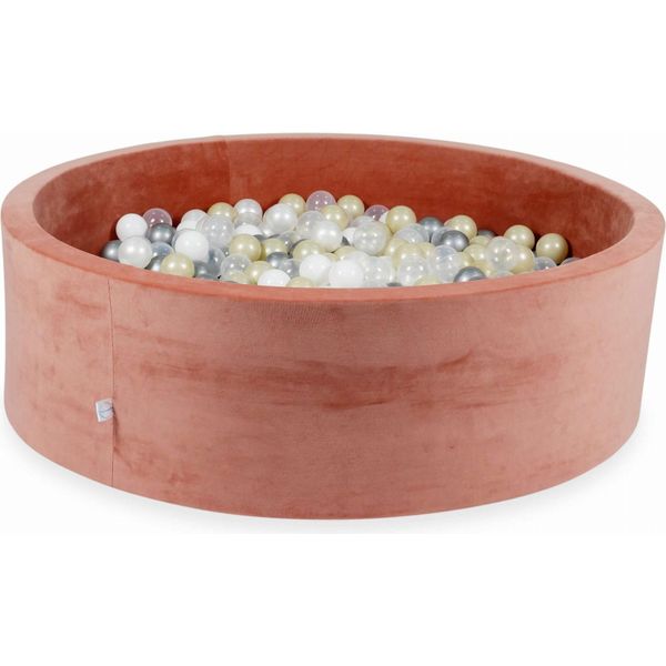 Vasca Di Essiccazione 130X40Cm Velvet Soft Canyon Clay Con 700 Palline: Trasparente, Bianco, Perla, Argento, Oro Chiaro-image