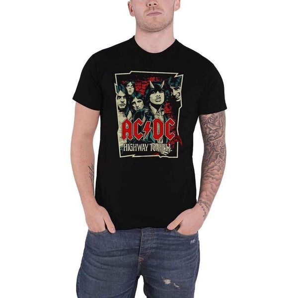 Ac/Dc - Maglietta "Highway To Hell"" Per Uomo/Donna Unisex RO1441 (M) (Nero)"-image