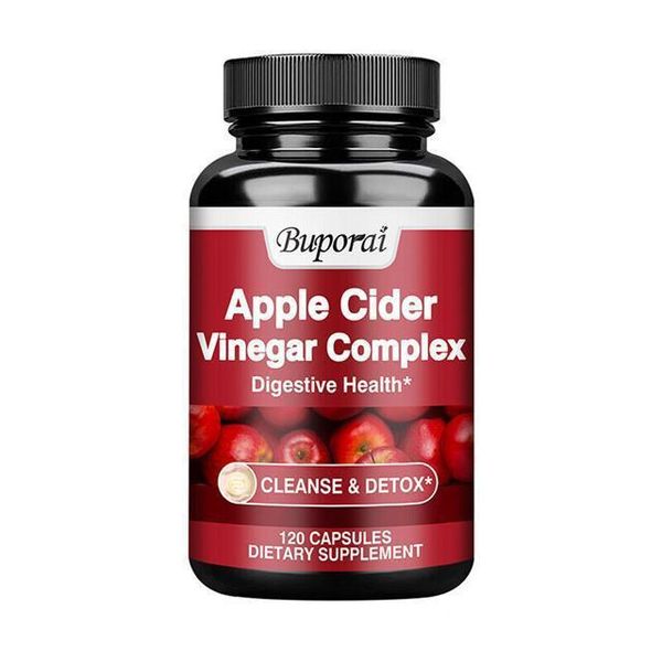 Complesso Di Aceto Di Sidro Di Mele 1000 Mg (120 Capsule) Integratore Alimentare, Pulizia, Disintossicazione, Peso, Digestione-image