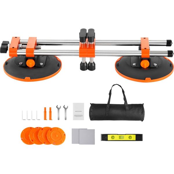 Succebuy Tagliacuciture, Set Di 2, Tagliacuciture Per Granito Con Ventose A Vuoto Da 152 Mm E Borsa Portautensili, Per Unire E Livellare Le Giunture, Perfette Per Piastrelle, Pietra, Lastre Di Marmo-image
