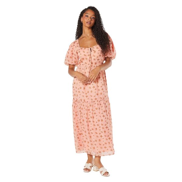 Dorothy Perkins - Vestito Midi Legato Sul Davanti Per Donna DP6045 (34 It) (Rosa)-image