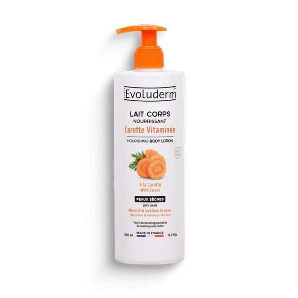 Evoluderm Carotine Body Lotion Lait Corps Nourrissant Carotte VitaminéE Per Pelli Secche 500 Ml-image