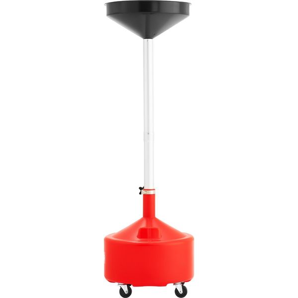 Succebuy Carrello Per La Raccolta Dell'olio 30 L, Contenitore Mobile Per La Raccolta Dell'olio Con Imbuto Regolabile In Altezza, Contenitore Mobile Per La Raccolta Di Liquidi Con Ruote, Ideale Per Officine E Garage, Rosso-image