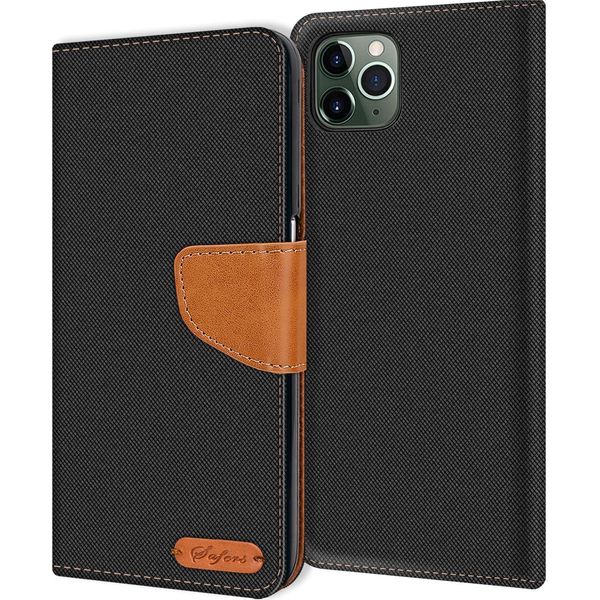 Custodia Del Telefono Cellulare Apple Iphone 11 Pro Case Portafoglio Flip Case Custodia Protettiva Cover Tessuto Cover-image