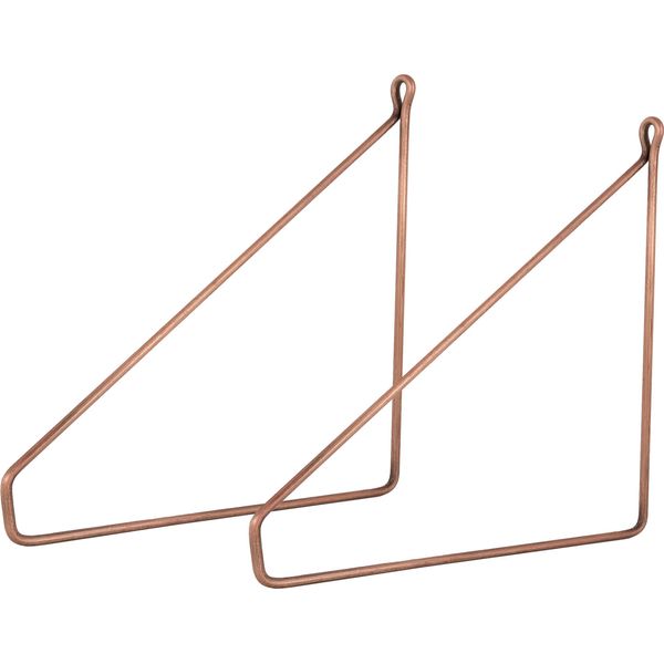 Natural Goods Berlin Supporto Per Mensola Pankow, Supporto Per Mensola, Mensola A Muro, Supporto A Muro, Oro Rosa Antico, Per Mensola Da 250 Mm, 2 Pezzi-image
