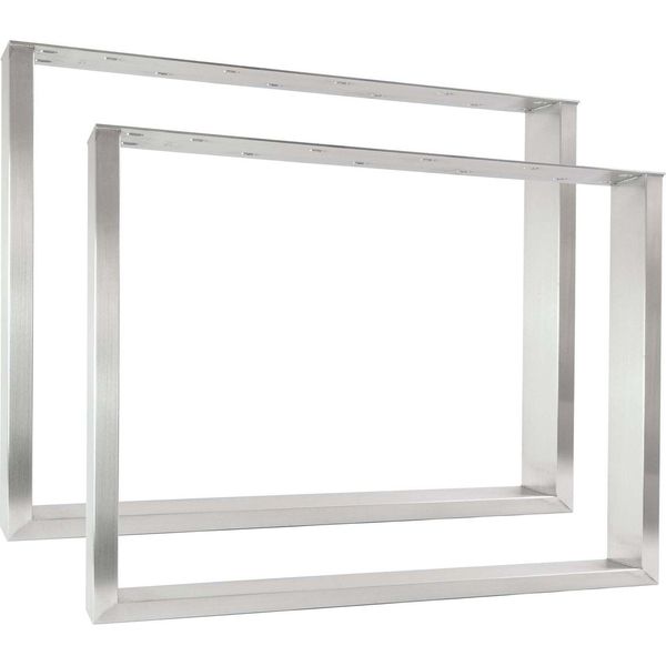 Natural Goods Berlin, Guide Per Mobili Rechteck 70X30 In Acciaio Inox, Guide Per Tavoli, Gambe Per Tavoli, Struttura Per Tavoli, Tavolo Da Pranzo, Panca, Tavolino, L90Xh72 Cm, 2 Pezzi-image