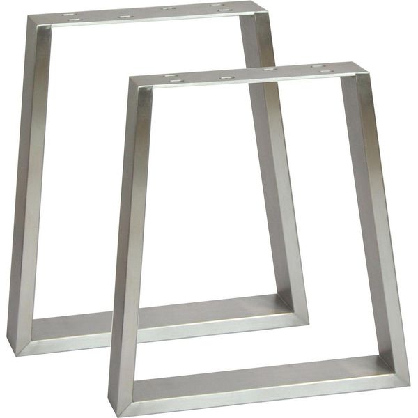 Natural Goods Berlin, Guide Per Mobili Trapez 40 Cm, Guide Per Tavoli, Gambe Per Tavoli, Strutture Per Tavoli, Tavoli Da Pranzo, Panche, Tavolini, 30 Cm X 42 Cm, Acciaio Inox, 2 Pezzi-image
