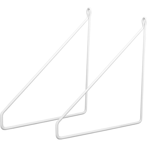 Natural Goods Berlin Supporto Per Mensola Pankow, Supporto Per Mensola, Supporto Per Mensola, Mensola A Muro, Supporto A Muro, Bianco, Per Mensola Da 200 Mm, 2 Pezzi-image