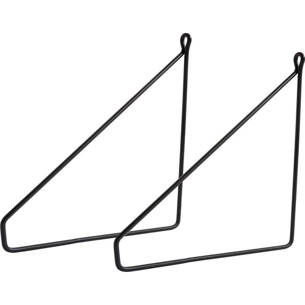 Natural Goods Berlin Supporto Per Mensola Pankow, Supporto Per Mensola, Supporto Per Mensola, Mensola A Muro, Supporto A Muro, Nero, Per Mensola Da 250 Mm, 2 Pezzi-image