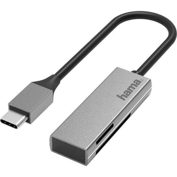 Hama Lettore Usb 3.0 Type C, Alluminio, Sd/Micro Sd-image