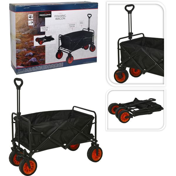 Carrello Da Spiaggia Progarden KO-LE9000020 Pieghevole 87 Cm Nero-image