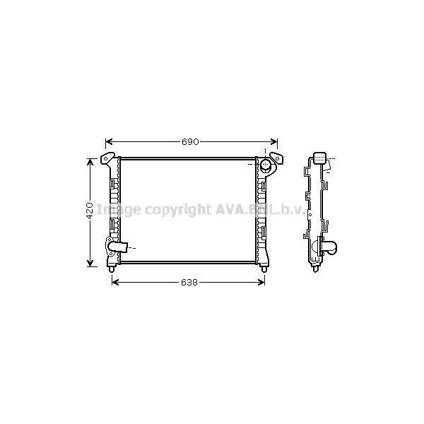 Prasco BWA2314 - Radiatore Oe 17107509714, Raffreddamento Motore Per R50, R53, R52-image