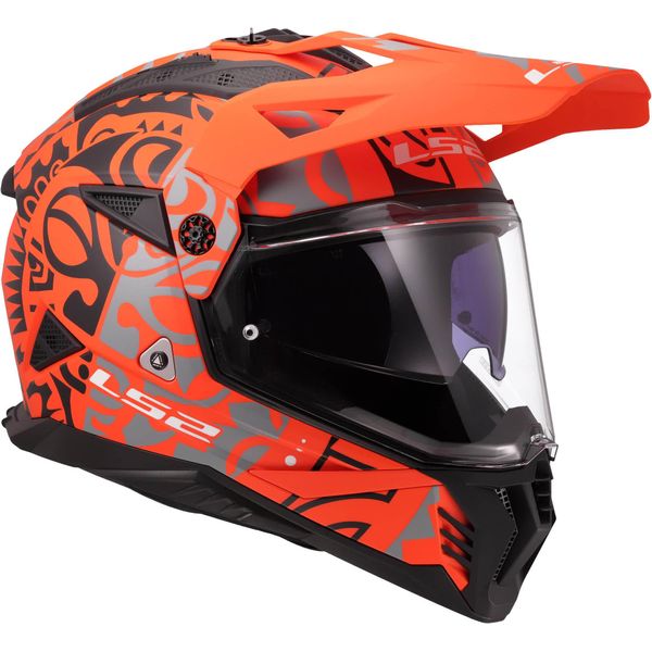 Casco Enduro LS2 MX702 Pioneer Ii Rangi Arancione Opaco Taglia M-image