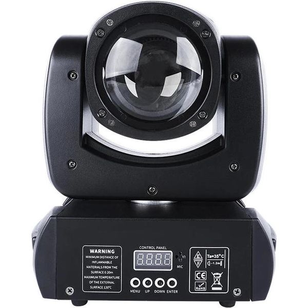 Luci A Testa Mobile Mini Led Da 120W, 18 Prismi Rotanti, 540° Pan/180° Tilt, 1 Pezzo, Spina 220V Eu-image