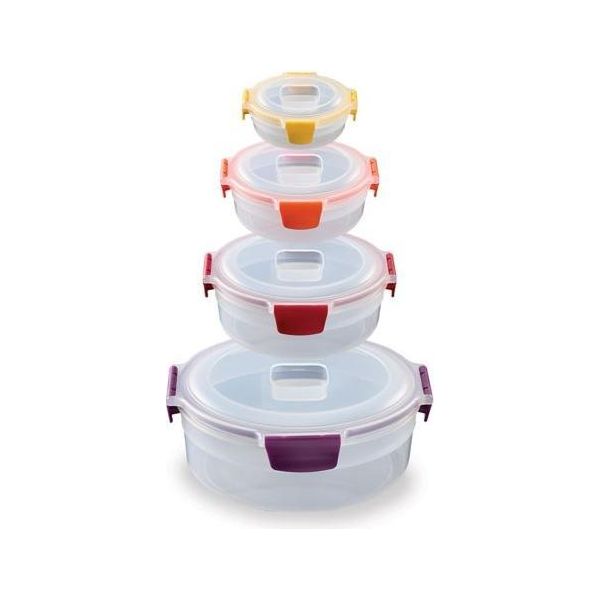 Joseph Joseph Nest Lock 4-Tlg. Frischhaltedosen-Set Rund Mehrfa-image