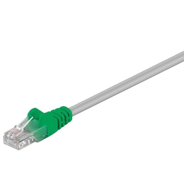 Goobay 68864 Cavo Patch Crossover Cat 5E, U/Utp, Grigio-Verde, 2 M - Miscela Di Rame Cca-image