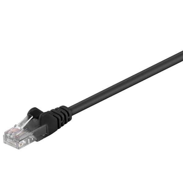 Goobay 68647 Cavo Patch Cat 5E, U/Utp, Nero, 2 M - Miscela Di Rame Cca-image