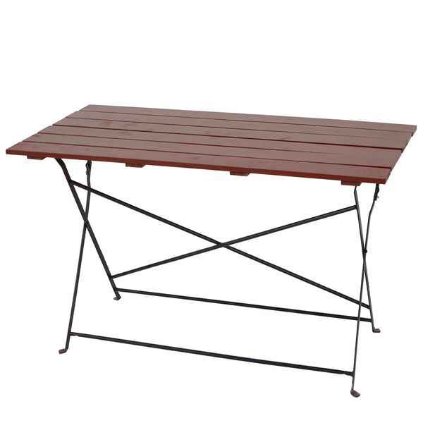 Tavolo Da Giardino Graz, Tavolo Pieghevole Da Giardino, Qualità Catering Acacia Verniciata 75X120X60Cm ~ Marrone-image