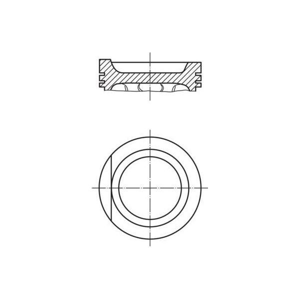 Mahle 034 78 02 Pistone Per Vw Golf Ii (19E, 1G1) Golf Iii (1H1) Golf Iii Cabrio (1E7) Golf I Cabriolet (155) Golf Iv Cabrio (1E) Passat Variant-image