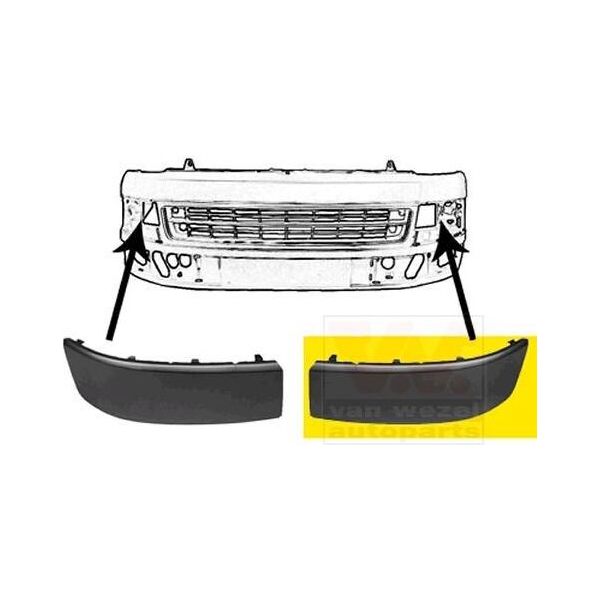 Van Wezel Paraurti Grigio Anteriore Sinistro Per Vw Transporter T5 Multivan-image