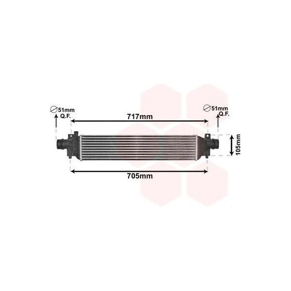 Van Wezel 37004650 Intercooler Llk Per Opel Mokka / Mokka X (J13) Turbo Intercooler-image
