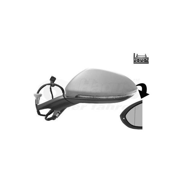 Specchio Esterno Van Wezel + Indicatore Di Direzione Sinistro Per Vw Golf 7-image