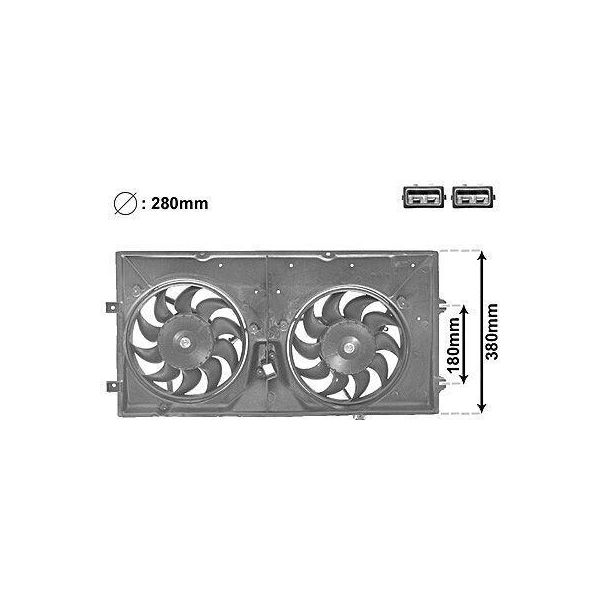 Van Wezel 5874748 - Ventola Radiatore Oe 701121206C Per T4-image