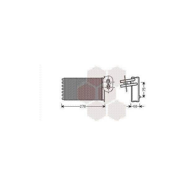 Van Wezel 58006296 - Oe 701820031 Scambiatore Di Calore, Riscaldatore Per T4-image