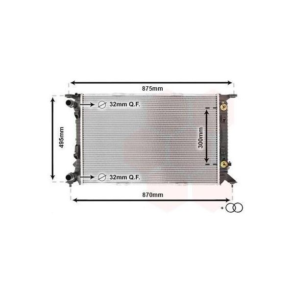 Radiatore, Raffreddamento Motore *** Ir Plus *** Di Van Wezel Con Guarnizione (03002293) Scambiatore Di Calore Radiatore Motore Di Raffreddamento-image