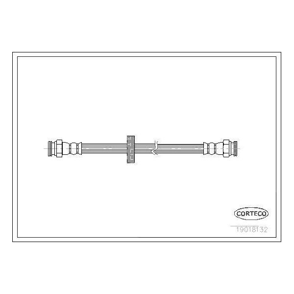 Corteco 19018132 Tubo Freno Posteriore Per Fiat Coupe (FA/175) Multipla (186) Tipo (160) Bravo I (182) Brava (182) Marea Weekend (185)-image