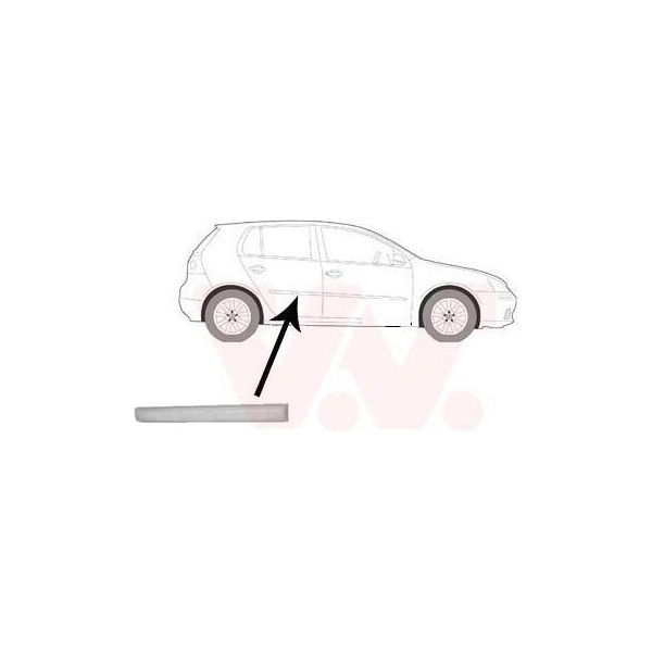 Van Wezel 5894426 - Modanatura Di Ricambio Oe 1K4853754AGRU, Posteriore Destra Per Golf V (1K)-image
