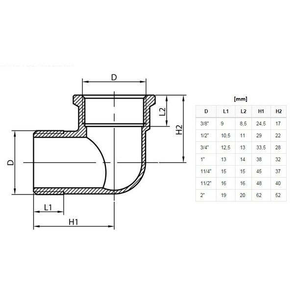 Messaggio Winkelverbinder Weiblich-AußEn, INNEN-/AUSSENGEWINDE 3/4'' - H/ZM-01-020-image