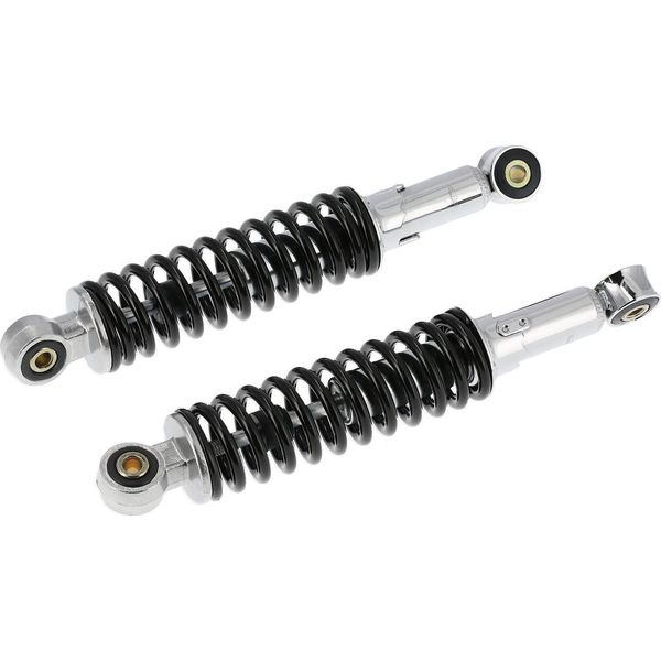 Set: Puntoni, Regolabili, Nero/Cromo, Lunghezza: Ca. 260Mm - Simson KR51 Schwalbe, SR4 Bird Series-image