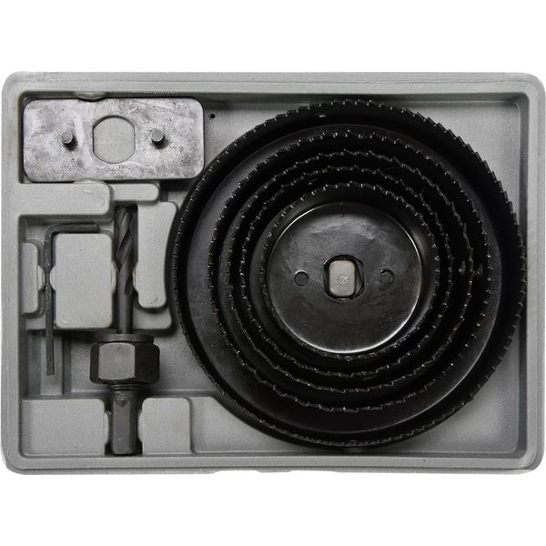 Set Di Seghe A Tazza Set Di Seghe A Tazza 64-127 Mm Punta Per Trapano Dente Intercambiabile 8 Pz-image