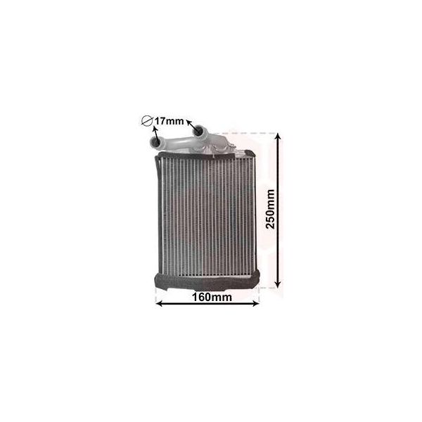 Van Wezel 30006680 Scambiatore Di Calore Radiatore Riscaldamento Interno Adatto Per MERCEDES-BENZ Classe M (W163)-image