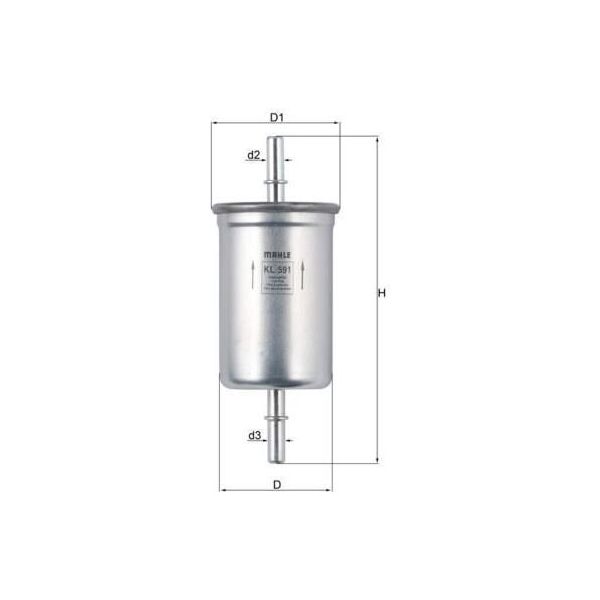 Filtro Carburante Mahle Kl 591 Per Autobus Ford Transit (Fd, Fb, Fs, Fz, Fc) Filtro Linea-image