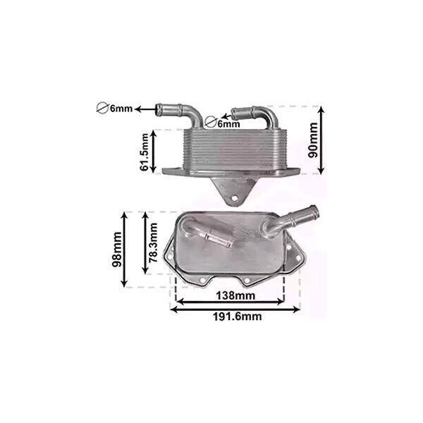 Van Wezel 03013703 Radiatore Dell'olio Motore Per Vw Touareg (7P5, 7P6) Per Audi A6 Avant (4F5, C6) A4 Avant (8ED, B7) Q5 (8RB) A5 Sportback (8TA) A6 Limousine-image