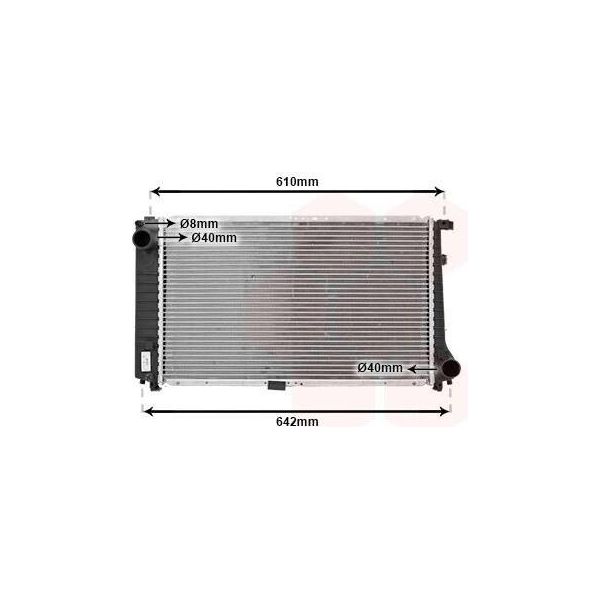 Van Wezel 06002179 - Oe 17112245510 Radiatore, Raffreddamento Motore Per Serie 3 (E36)-image