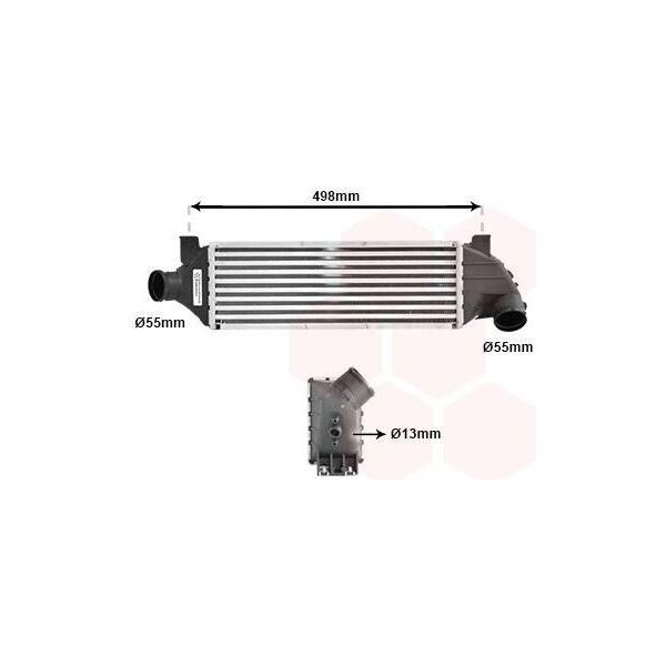 Van Wezel 18004315 Intercooler Per Ford Transit Bus (Fd, Fb, Fs, Fz, Fc) Turbo Intercooler-image