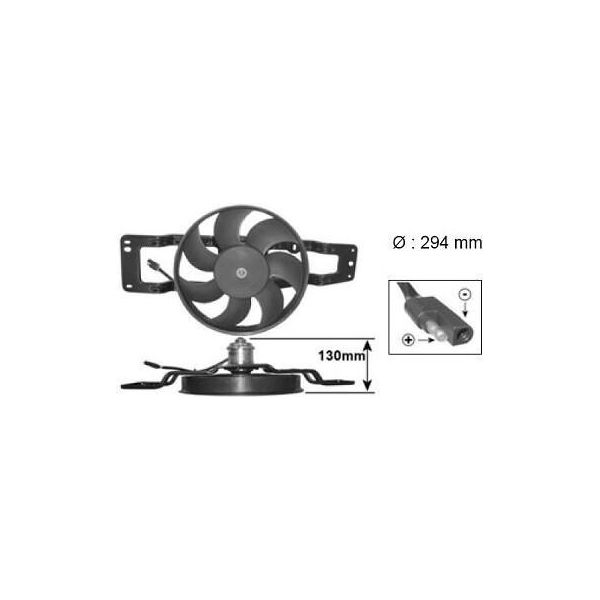 Van Wezel 4342747 Ventola Raffreddamento Motore Ventola Radiatore Per Renault Twingo I (C06) Radiatore Acqua-image