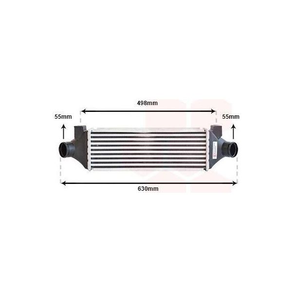 Van Wezel 18004314 Intercooler Per Ford Transit Bus (Fd, Fb, Fs, Fz, Fc) Turbo Intercooler-image