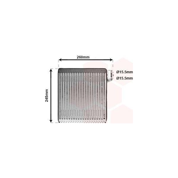 Van Wezel 2700V216 Evaporatore Aria Condizionata Evaporatore Aria Condizionata Per Mazda 6 Station Wagon (Gy) 6 Hatchback (Gg) 6 (Gg)-image