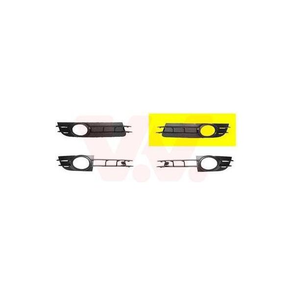 Van Wezel Griglia Paraurti Anteriore Sinistra (0318591) Per Audi A6 C6 | Griglia,-image