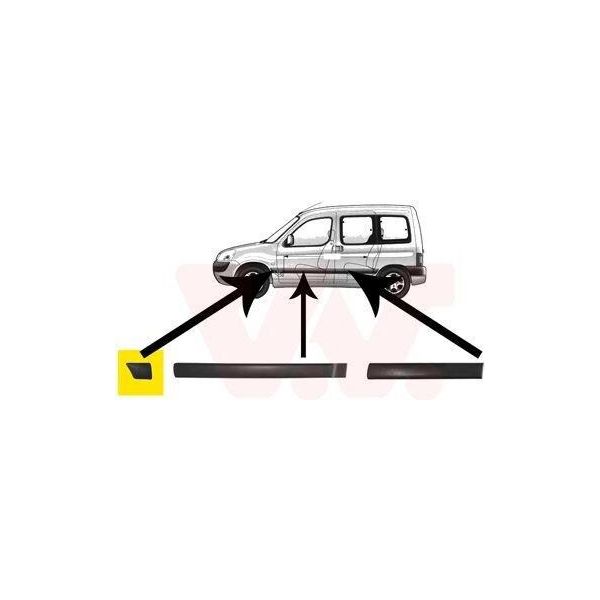 Van Wezel 4051421 - Oe 8544J5 Modanatura, Parafango Anteriore Sinistro Per Partner (5, G)-image