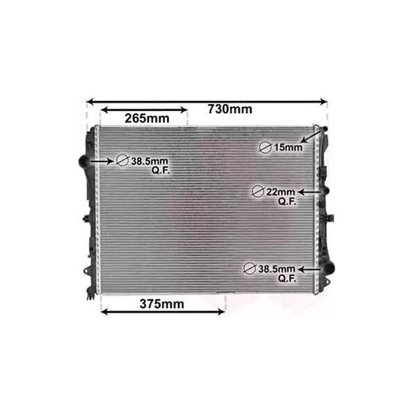Van Wezel Radiatore Raffreddamento Motore 30002667 Si Adatta A MERCEDES-BENZ Glc (X253)-image