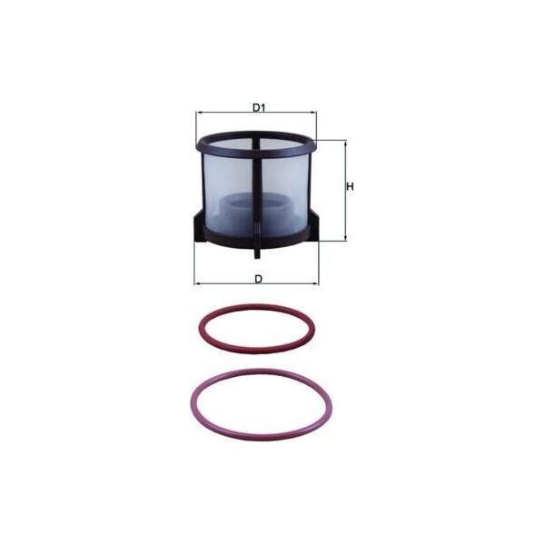 Filtro Carburante Originale Mahle Elemento Filtrante Kx 72D2-image