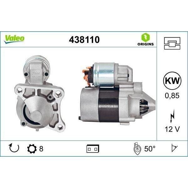 Valeo 438110 - Oe 23300 00QAA Motorino Di Avviamento, Starter Per Thalia I (Lb), Scenic I, Megane Ii, Megane I, Laguna Ii, Laguna I, Kangoo (Fc), Kangoo (Kc), Clio Ii-image
