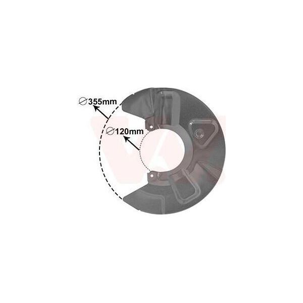 Van Wezel 5790371 - Oe 7E0615311B Piastra Di Ancoraggio, Asse Anteriore Sinistro Per T6, T5-image