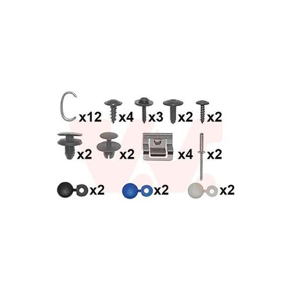 Van Wezel Kit Di Montaggio Paraurti 4077794 Anteriore Adatto A Peugeot 3008 (0U)-image