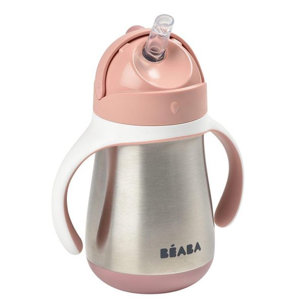 Beaba Tazza Con Cannuccia In Acciaio Inox 250Ml - Rosa Scuro; 913482-image